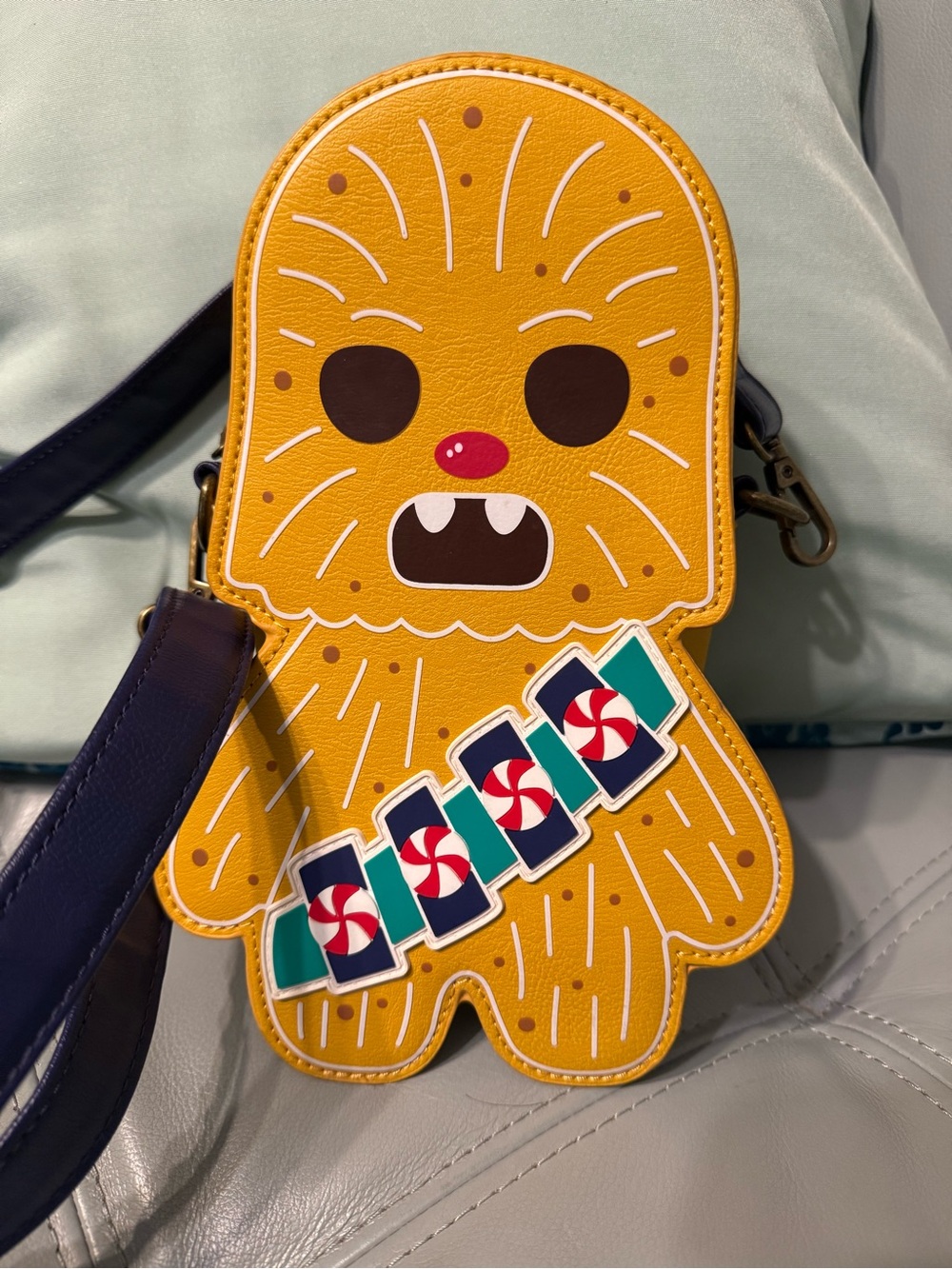 Loungefly Yellow Candy Bandolier Monster Crossbody Bag